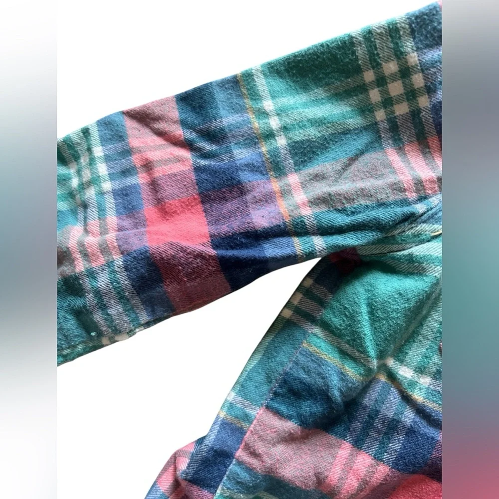 Oshkosh B’gosh Teal and Pink Plaid Lined Flannel | 12M